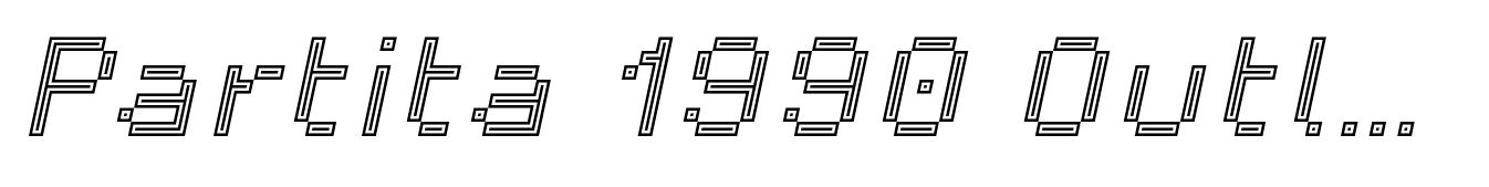 Partita 1990 Outline Inline Italic